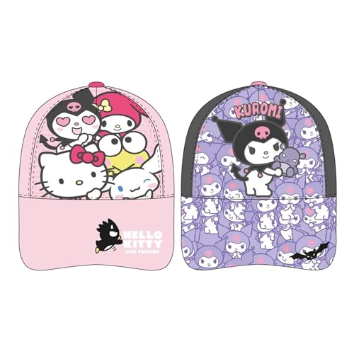 Gorra infantil Hello Kitty ajustable para niños y niñas – Gorra Hello Kitty con visera curva para verano, parque y playa
