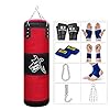 Sfeexun-Punching-Bag-for-Man-Women-Kids-IndoorGarden-Boxing-Bag-Unfilled-Heavy-Bag-Set-with-Punching-Gloves-Chain-Ceiling-Hook-for-MMA-Kickboxing-Muay-Thai-Karate-Taekwondo SFEEXUN Punching Bag for Man Women Kids, Indoor/Garden Boxing Bag Unfilled Heavy Bag Set with Punching Gloves, Chain, Ceiling Hook for MMA, Kickboxing, Muay Thai, Karate, Taekwondo