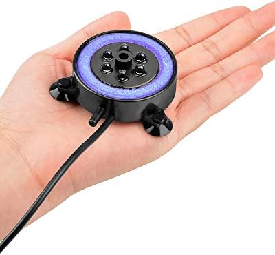 NICREW Aquarium Volcano Ornament Kit, Air Bubbler Decorations for Fish Tank, Aquarium Air Bubbler with LED Light
