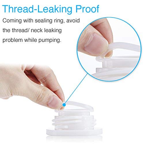 Papablic Leak-Proof Pump Bottle Adapter, for Spectra S1 S2 Pump Flanges to Use with Medela Baby Bottles, 4 Pack