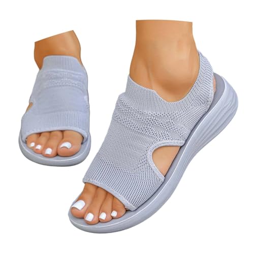 Sandales compensées femmes en mousse à mémoire de forme pour pieds larges