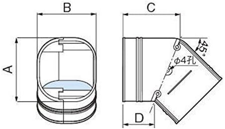 Miniatura 2 de Inaba Denko SKF-140-W - Cubierta de tubo cosmético de esquina delgada plana de 45  de superficie plana curva de 45 , color blanco