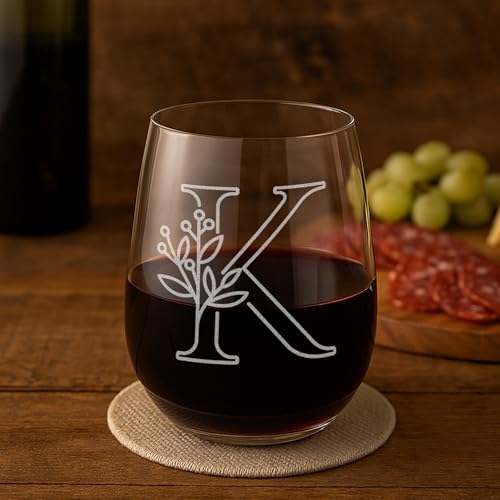 On The Rox Drinks Monogrammed Gifts For Women and Men - Letter A-Z Initial Engraved...