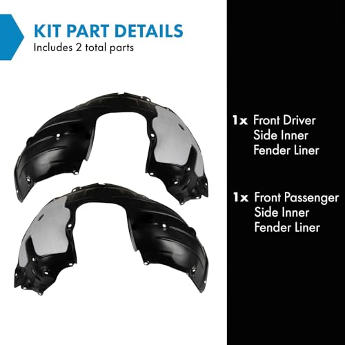 Image of TRQ Front Inner Fender Liner Set Compatible with 2020-2023 Mazda CX-30 MA1248155 MA1249155