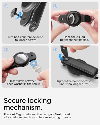 Image of Spigen Valentinus Pro Key Organizer Designed for AirTag Case, Holder, Keychain, Keyring Up to 5-6 Keys