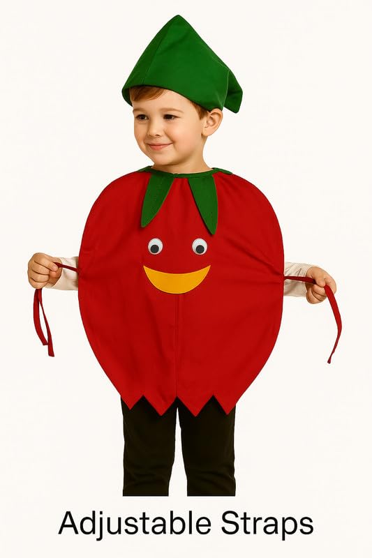 Image of FancyDressWale Fruit & Vegetable Fancy Dress Costume for Kids | Free Size 2-10 Years | School Fancy Dress, Stage Shows, Theme Parties