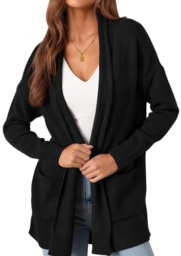 PRETTYGARDEN Women's Open Front Cardigan Long Sleeve Cozy Knit Sweaters Winter Fall Clothes 2025 Outerwear Coats3