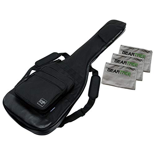 Ibanez IBB540 BK Black POWERPAD Bass Guitar Gig Bag Bundle w/Cloth Pack