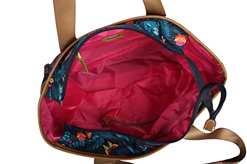 Image of Lily Bloom Pattern Handbag for Women, Large Capacity Tote Bag Satchel Shoulder Bag