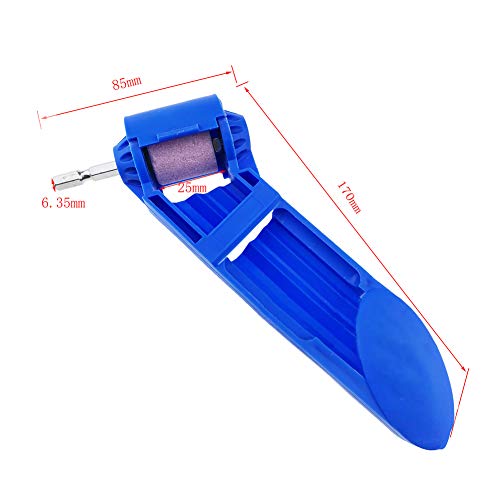 Drill Grinder, Wheel Corundum Grinding Portable Wear Resistant Mechanical Bit Polishing Straight Shank Sharpener Adapter Electric Twist Auxiliary Tool(Orange)