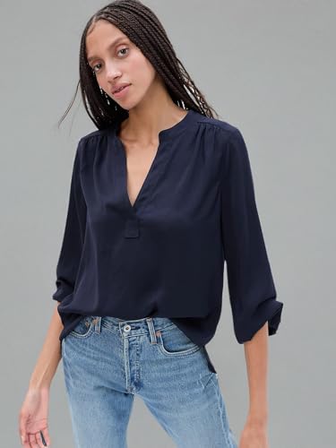 Image of Gap Women's Long Sleeve V-Neck Top Shirt