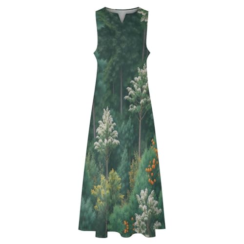 Robe maxi col V avec poches et taille élastiquée confortable