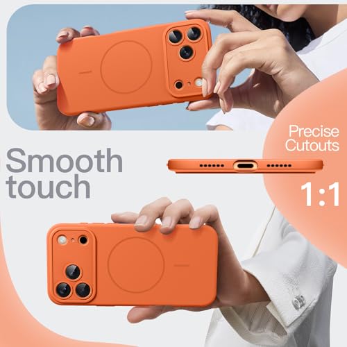 Image of JETech Magnetic Silicone Case for iPhone 17 Pro Max, Orange