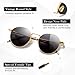 SUNGAIT Premium Metal Fashion Round Sunglasses Trendy Retro Style for Women Men SGT060JKHP