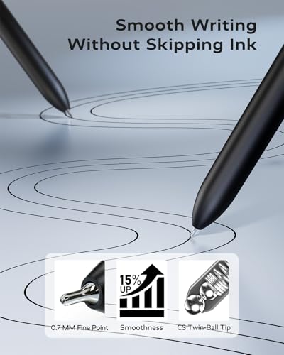 Image of STAGEEK 12 Pcs GX3 Black Gel Pens, Quick Dry Smooth Writing, with 3 Refills | Black Ink Pens, 0.7mm Fine Point, Retractable, Office, School Supplies, Journaling & Note Taking, for Nurses, Teachers