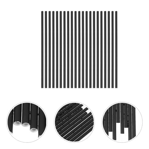 200 pitillos de papel desechables negros miniatura 7