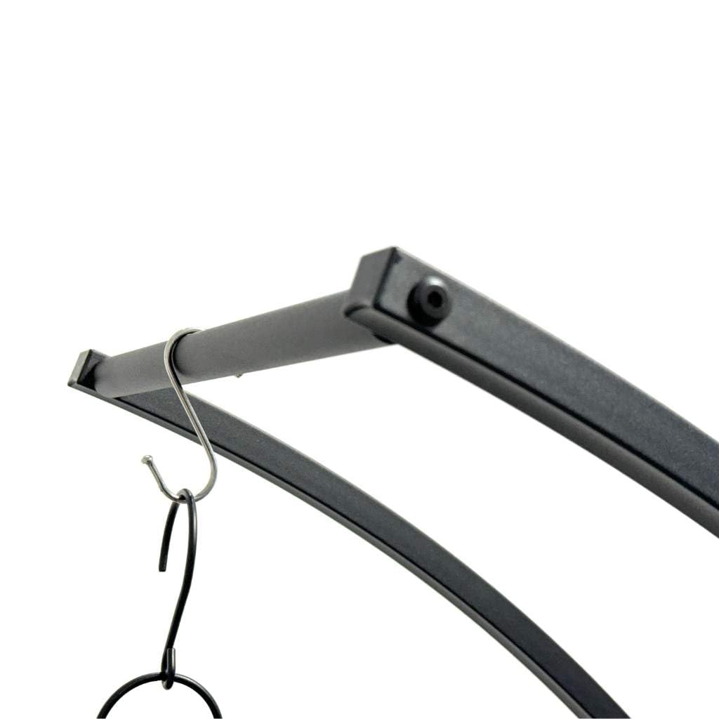 DanDiBo Blumenregal Indoor 170 cm Hoch Metall Schwarz Rund 96586 Blumentreppe Groß Halbrund Pflanzenständer Modern Design