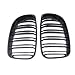 AceRide Double Line Front Bumper Kidney Grille Grill Compatible with BMW 1 Series E81 E82 E87 E88 2008 2009 2010 2011 2012 2013 Dual Slats Grills