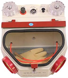 Miniatura 3 de Máquina pulidora doble dental del lanzador de arena de la pluma gemela del chorro de arena de la pluma fina con la lámpara