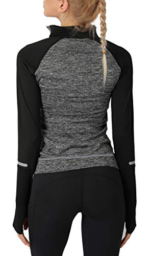 Women's Yoga Long Sleeves Half Zip Sweatshirt Girl Athletic Workout Running Jacket gy s