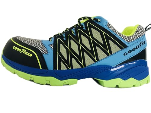 Goodyear - Zapatos de Seguridad Unisex GYSHU1503N - Material Resistente - Protección en Punteras - Suela Antideslizante - Talla 43 - Para Trabajos Interiores y Exteriores