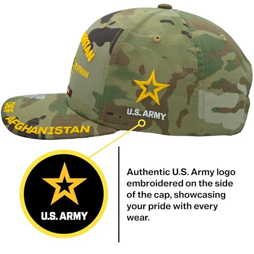 Image of Operation Enduring Freedom OEF Afghanistan Veteran Hat for Men Official Licensed US Army Combat Veterans Cap