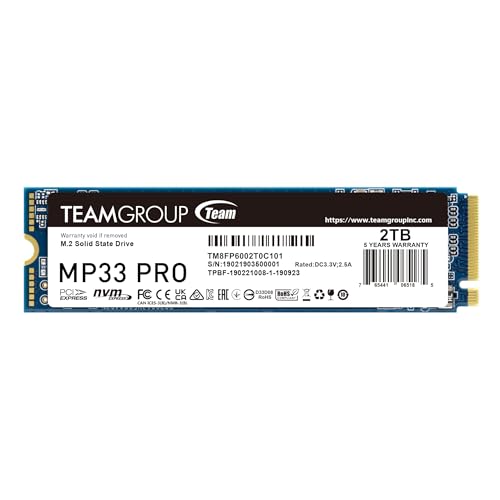 TEAMGROUP MP33PRO 2TB SLC Cache 3D NAND TLC NVMe 1.3...