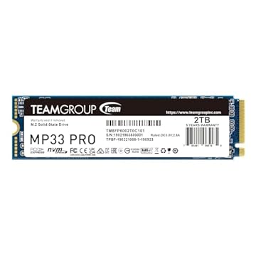 TEAMGROUP MP33PRO 2TB SLC Cache 3D NAND TLC NVMe 1.3 PCIe Gen3x4 M.2 2280 SSD interno R/W Velocidade até 3500/3000 MB/s Laptop e desktop TM8FPD002T0C101