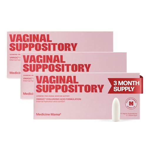 Image of VMAGIC Vaginal Suppository by Medicine Mama - Feminine Moisturizer with Hyaluronic Acid to Help Provide Moisture - 3 Pack (10 Suppositories Each)