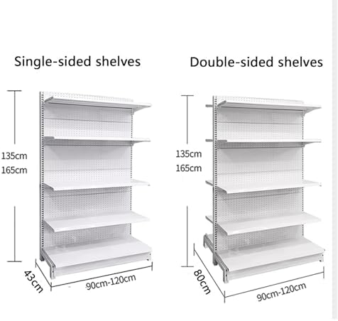 Retail Gondola Shelving Displays for Supermarkets - Versatile Wall-Mounted Shelves for Grocery & Convenience Stores, Ideal for Merchandising & Boosting Sales