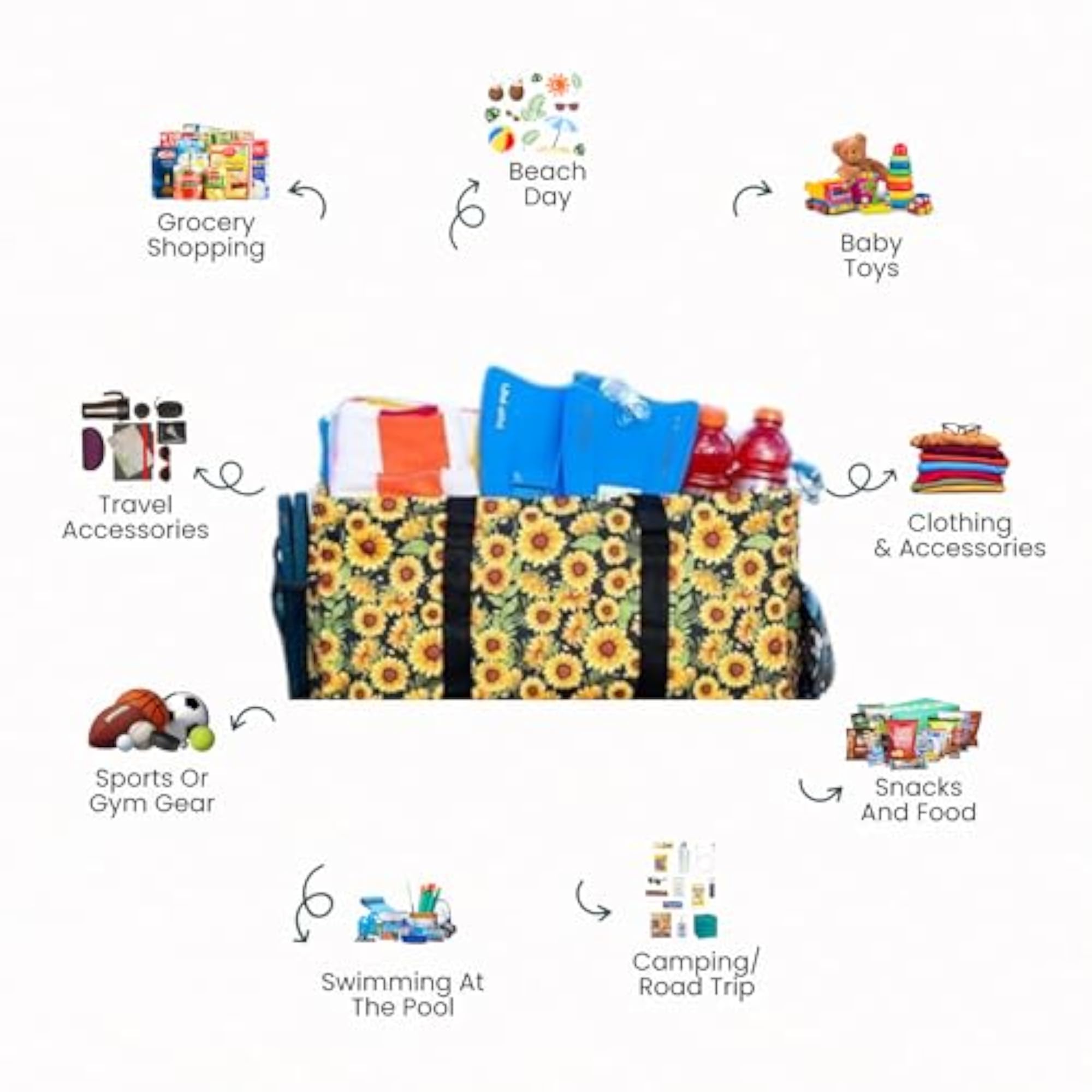 Extra Large Utility Tote Bag, Oversized Collapsible