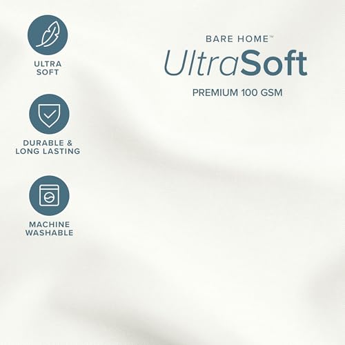 Image of Bare Home Comforter Set - Oversized Queen Size - Ultra-Soft - Goose Down Alternative - Premium 1800 Series - All Season Warmth (King /Cal King, Cream)