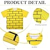 Croloose Yellow Halloween Holiday Party Cosplay Costumes Adult Costume Men's Women's Novelty T-Shirts, Main Yellow, XL #2