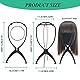 3 Stück Perückenständer - Plastik Wig Stand - Perücken Zubehör - Perückenkopf - Styroporkopf für Perücken, Trocknen und Aufbewahrung der Perücke (Schwarz)
