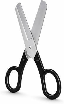 Giant Scissors | Oversized Plastic Scissors | Clown Scissor Prop | Safe Non Cutting Prop | No Blade/Not Sharp | Black/Silver | 15.5 Inches