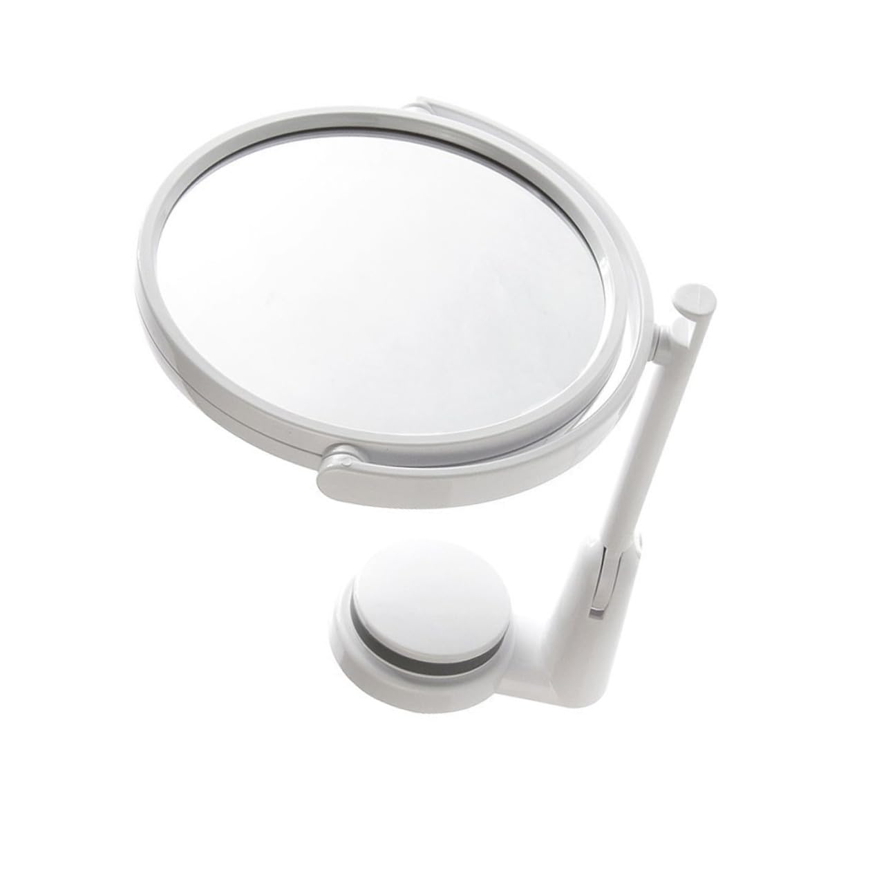 Miroir de maquillage mural double face avec verre haute définition et structure ronde orientable