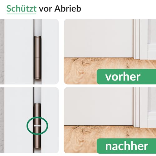 RAVENBOLD Fitschenringe für Zimmertüren [praktisches 50er Set: 25 x 1mm & 25 x 2mm Ringstärke / 10,2mm Durchmesser] - für alle Zimmertüren - extra stabiler Kunststoff - Unterlegscheiben Türscharnier