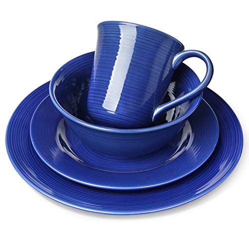 Le Tauci Single Dish Set 4 Piece Ceramic Dinnerware Set, Place Setting Service