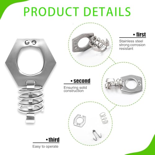 Image of 2 PCS RV Water Heater Latch Lock, RV Water Heater Latch Twist Cam Lock, Universal RV Water Heater Door Cam Lock (Silver)