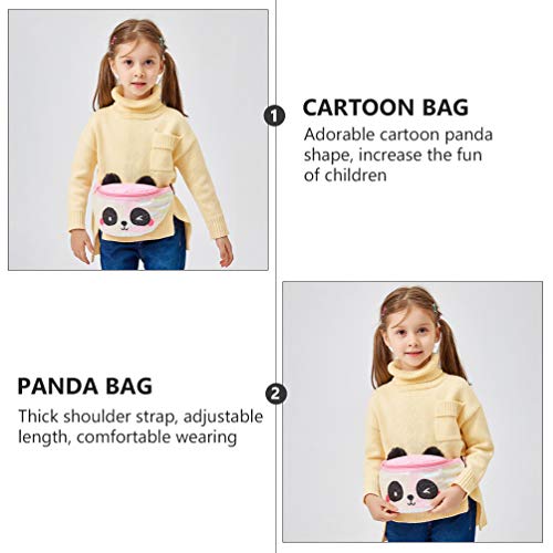 Bolsa de cinto infantil para meninas ABOOFAN bolsa transversal infantil Panda desenho animal cintura