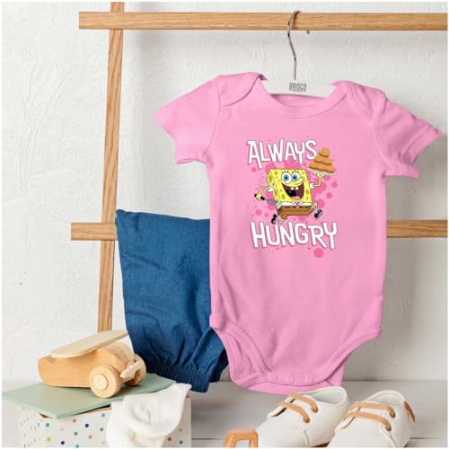 Brisco Brands Funny SpongeBob Cartoon Always Hungry Baby Romper Boys or Girls4