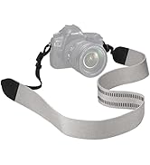 waka Camera Strap with Quick Release Buckles For All Cameras, 1.5" Wide Grey Woven Universal Came...