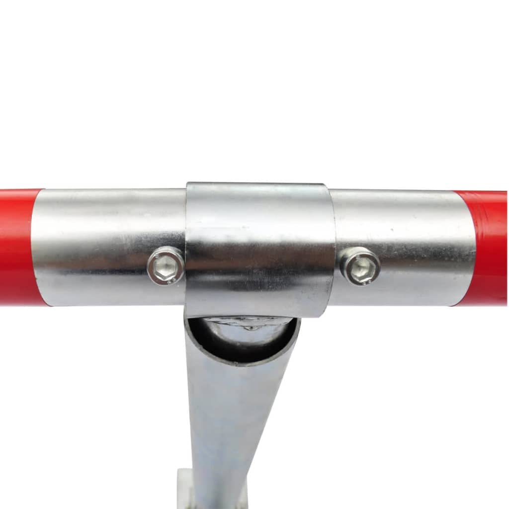Barrière de parking pliable en acier robuste pour un parking privé sûr et un accès au véhicule, montage facile, bandes d'avertissement réfléchissantes