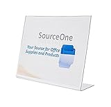 SourceOne Premium Landscape 11 X 8.5-Inches Sign Holders Brochure Holders Clear Acrylic, Pack of 6 (S1-6P-SB-11x8.5)