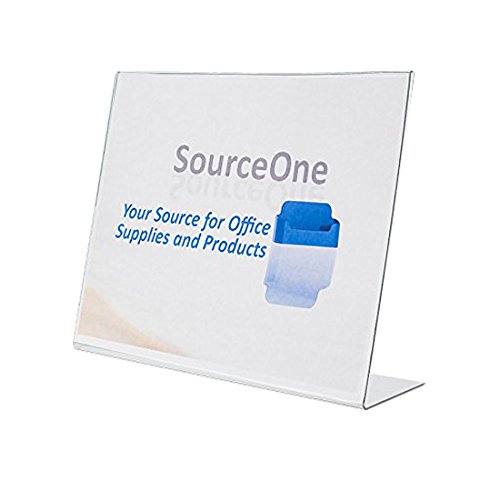 SourceOne (6 Pack) Landscape 11 X 8 1/2 Sign Holder Brochure Holder Clear Acrylic