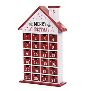 Kerst houten adventskalender Jezus met 24 laden voor kinderen, volwassenen, aftellen houten adventskalender