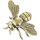 ZJUN Brass Bee Statue Home Decoration Animal Figurines Vintage Brass Ornaments for Living Room, Bedroom, Office Desktop, Display Shelf Decor Art Gift