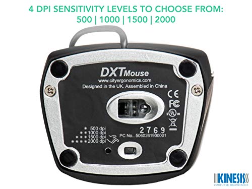 Ratón ergonómico DXT02 negro con diseño vertical avanzado 6