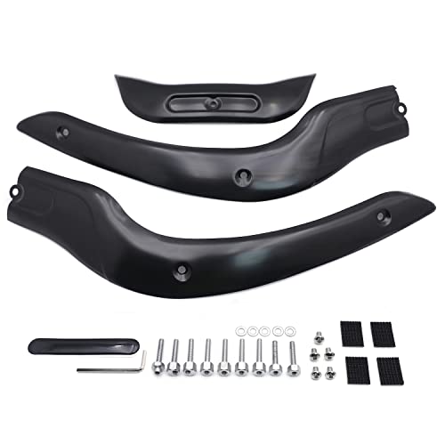 Hongk- Motorcycle Black Windshield Windscreen Trim Kit Compatible With H-D Road Glide 04-13 Fltr Efi Fltri [P/N:mt449-Bk] #TOP4
