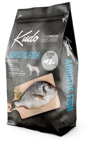 Kudo Adriatic Fish Senior Light – crocchette per cani low grain pressate a freddo con Pesce. 3kg